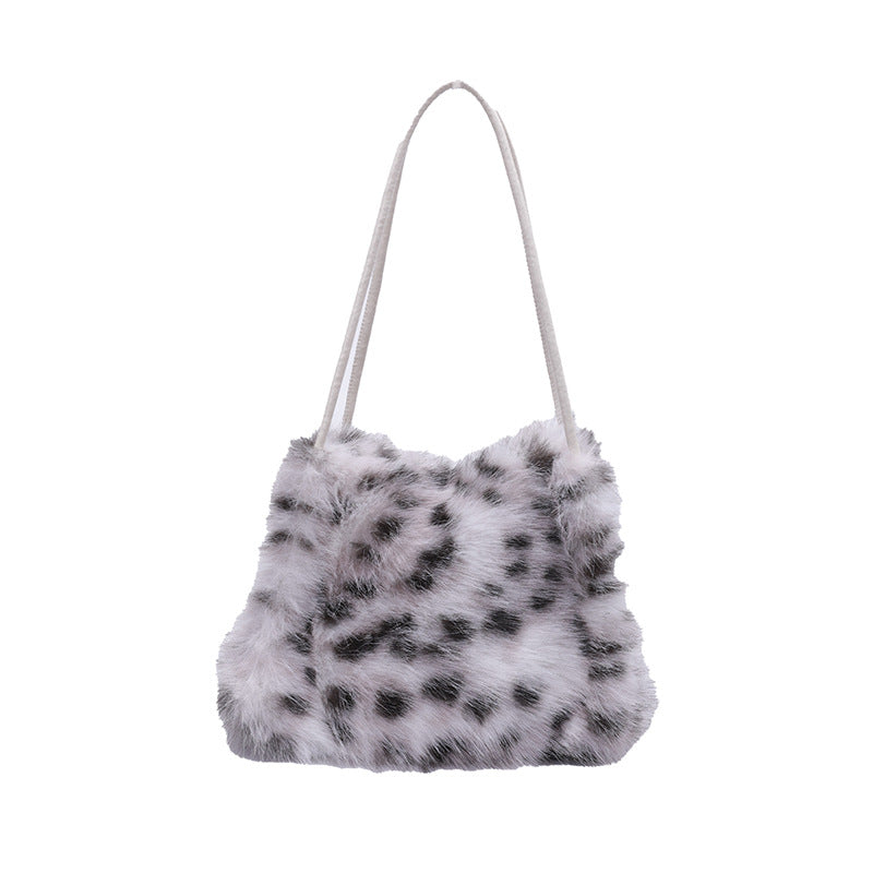 Women's Popular Plush Fur Furry Korean Armpit Bags