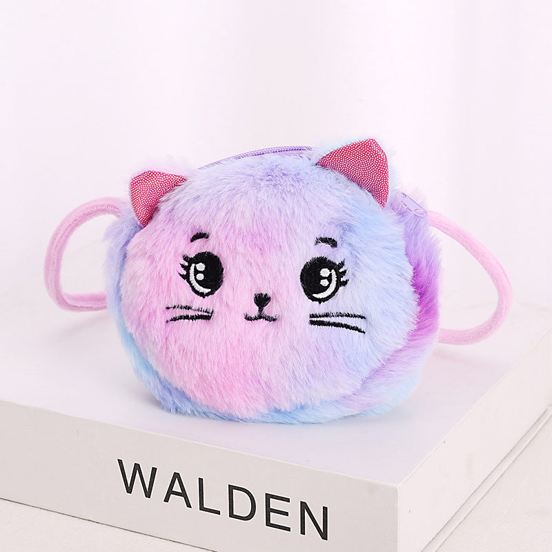 Cute Wild Cartoon Plush Female Change Crossbody Bags