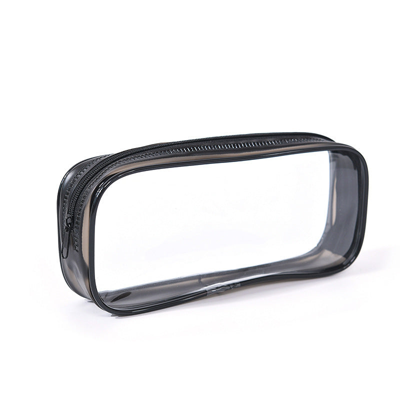 Black White Stationery Zipped Pencil Portable Cosmetic Bags