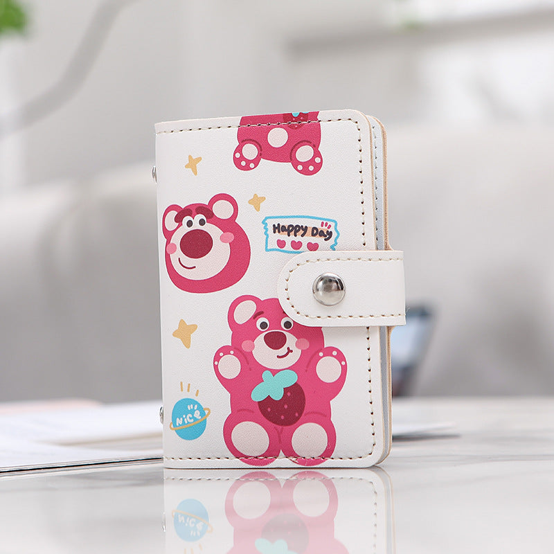 Bear Cartoon Female Personalized Minority Large Capacity Card Holder