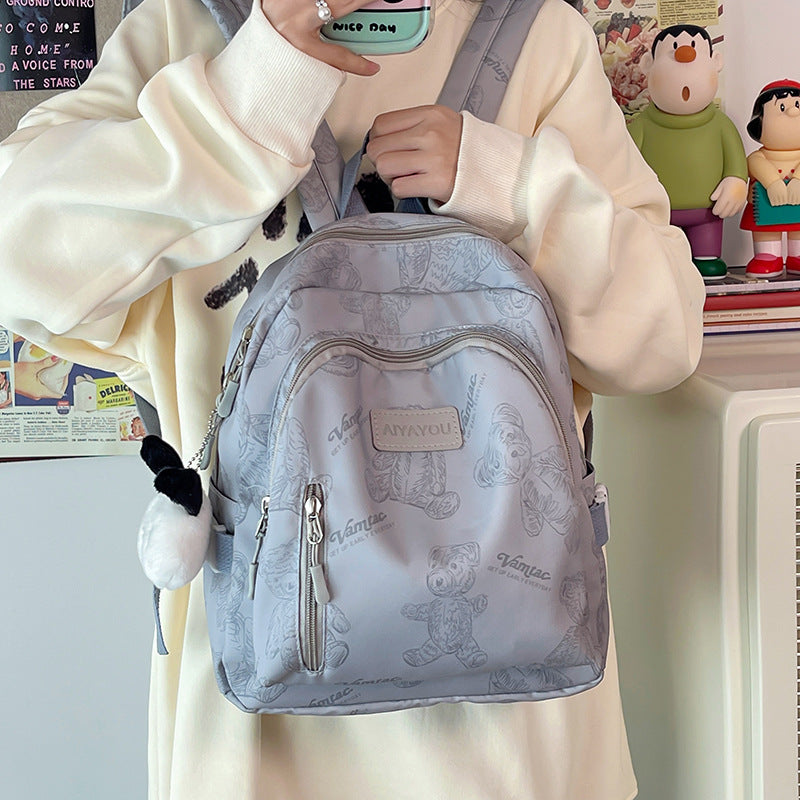 Schoolgirl Niche Korean Style Lightweight Printing Backpacks