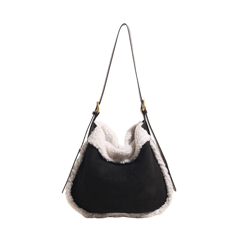Women's Style Plush Large Capacity Underarm Fashion Shoulder Bags