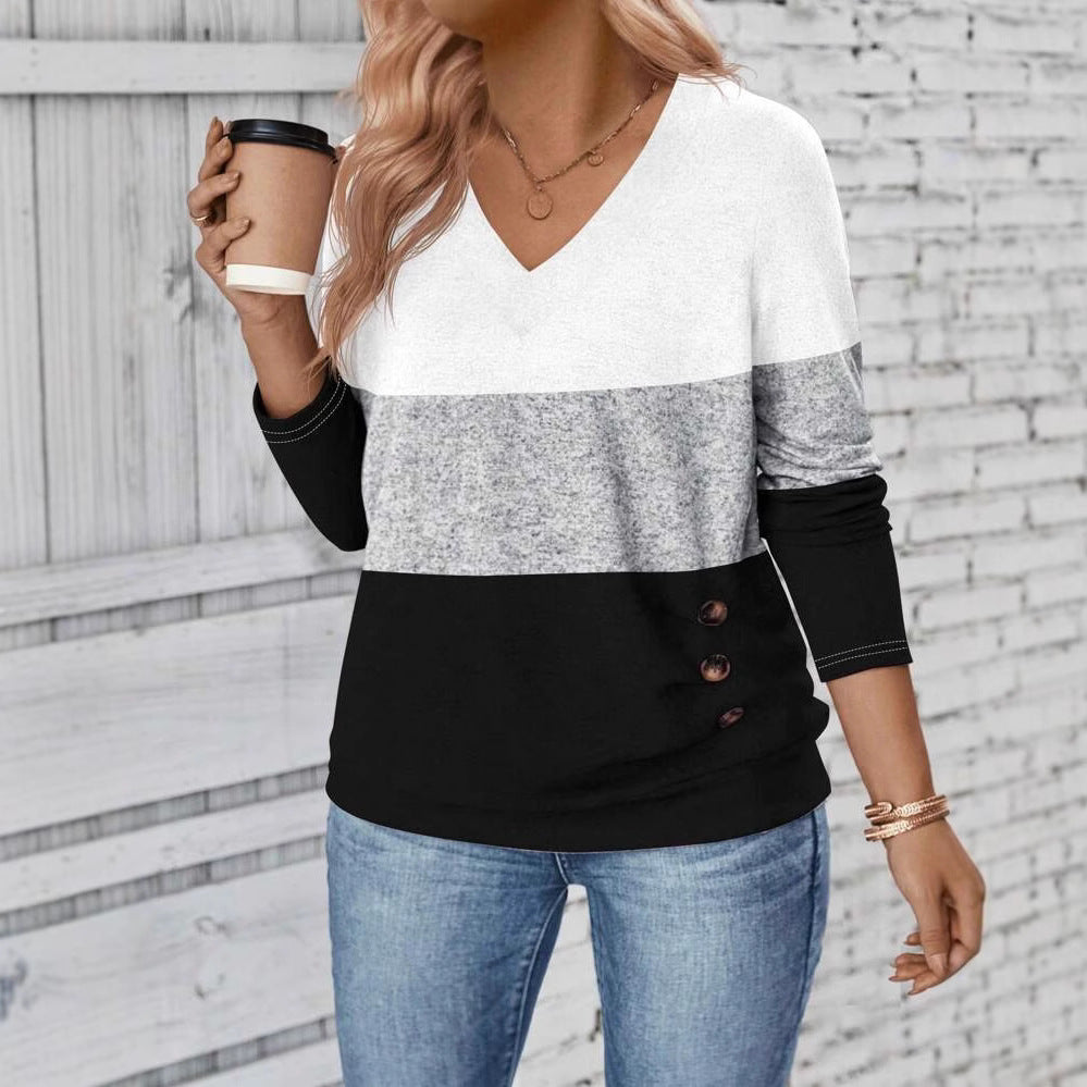 Attractive Women's Pullover Casual Versatile Long-sleeved Tops