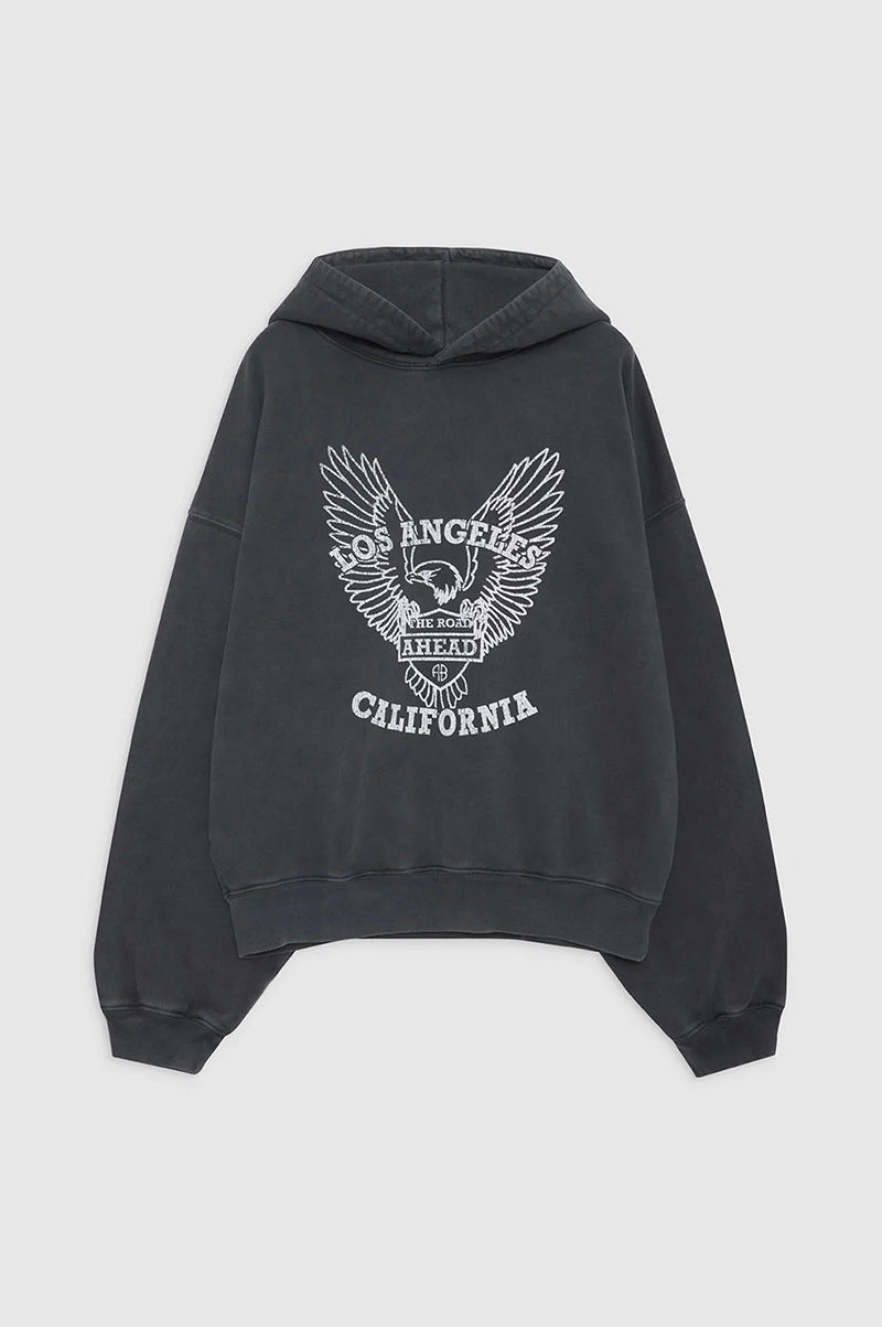 Women's Old Eagle Fried Color Washed Water Sweaters