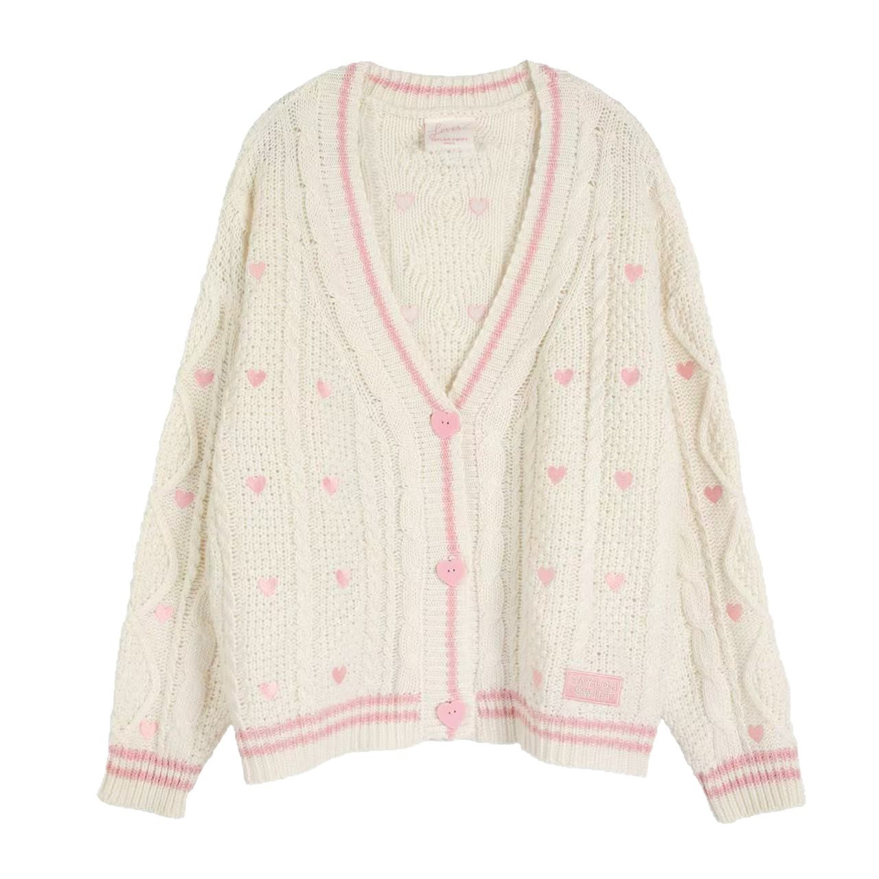 Women's Loving Heart Lover Wool Retro Long Sweaters
