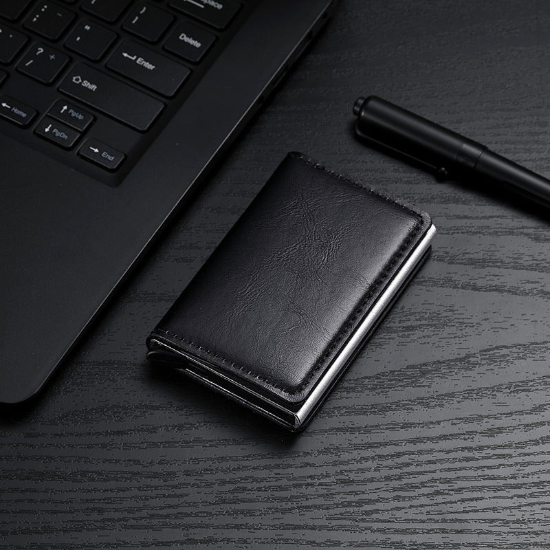 Women's & Men's & Metal Automatic Pop-up Cassette Refined Card Holder