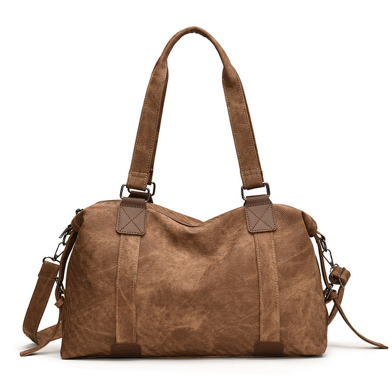 Women's Retro Large Capacity Soft Leather Portable Shoulder Bags