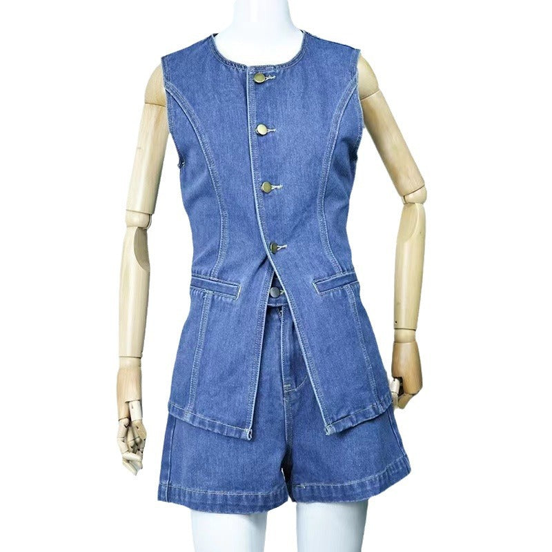 Summer Fashion Sleeveless Casual Slim Fit Suits
