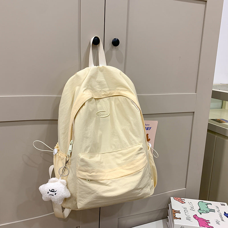 Simple Solid Color For College Female Backpacks