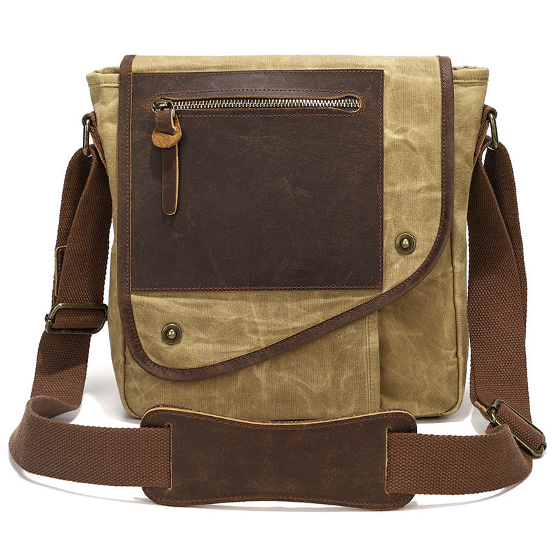 Men's Retro Fashion Street Trend Waterproof Canvas Men's Messenger Bags