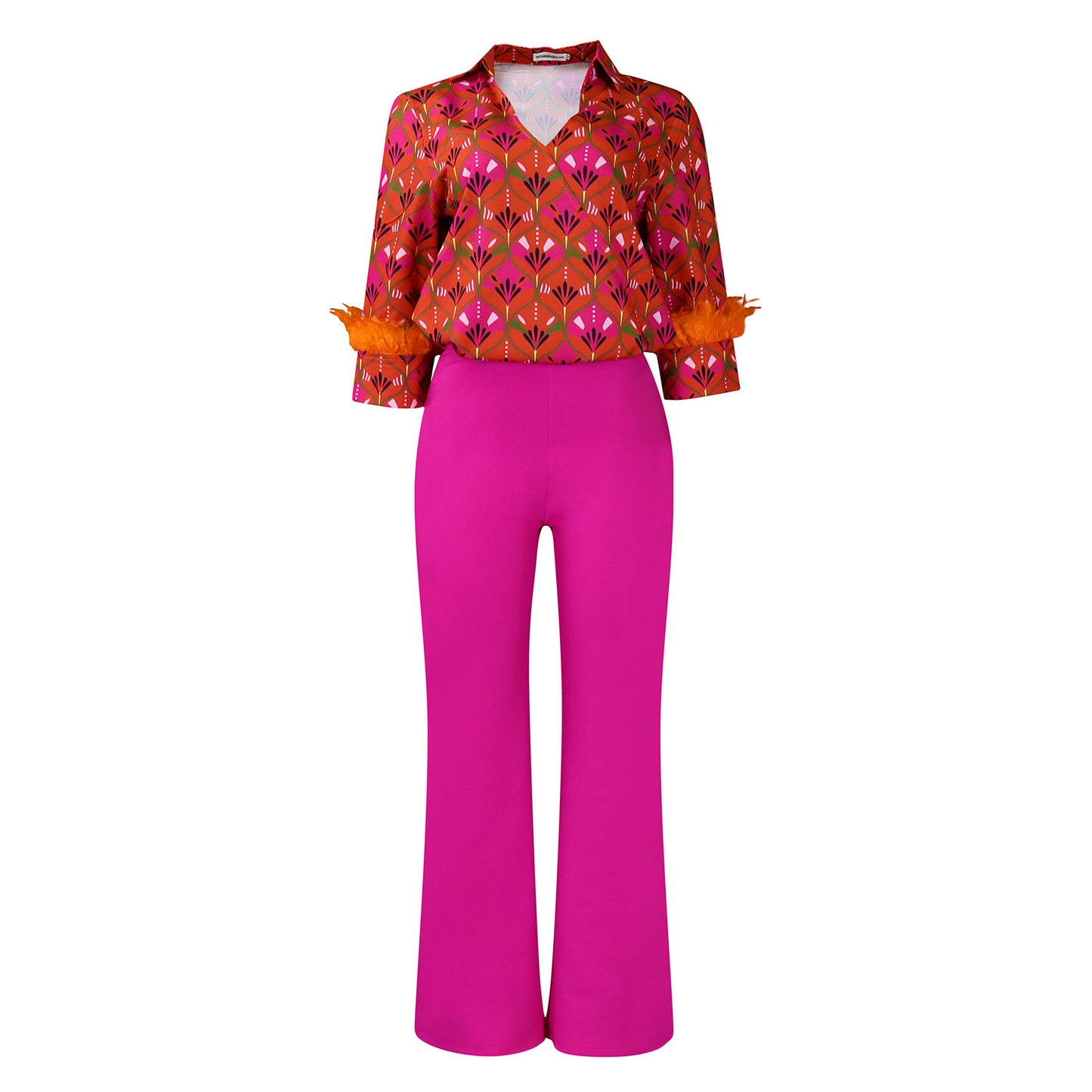 Women's Printed Shirt Wide Leg Two-piece African Suits