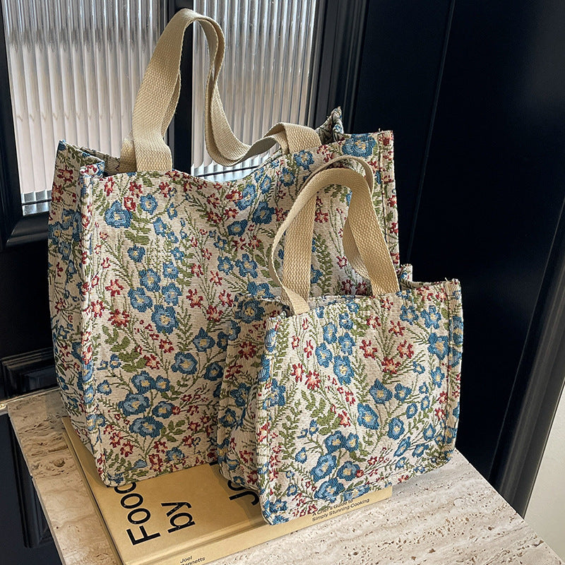 Women's Large Capacity Canvas Idle Style Class Shoulder Bags