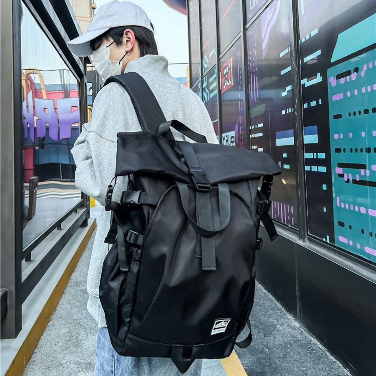 Men's Trendy Curved Edge Workout Shoes Storage Backpacks