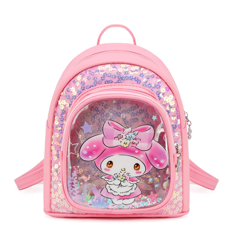 Children's Glamorous Cute Cartoon Clow Quicksand Kindergarten School Bags