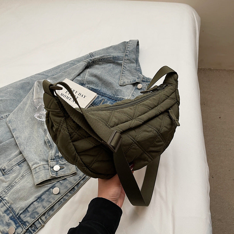 Women's Fashion Simple Western Style Solid Color Crossbody Bags