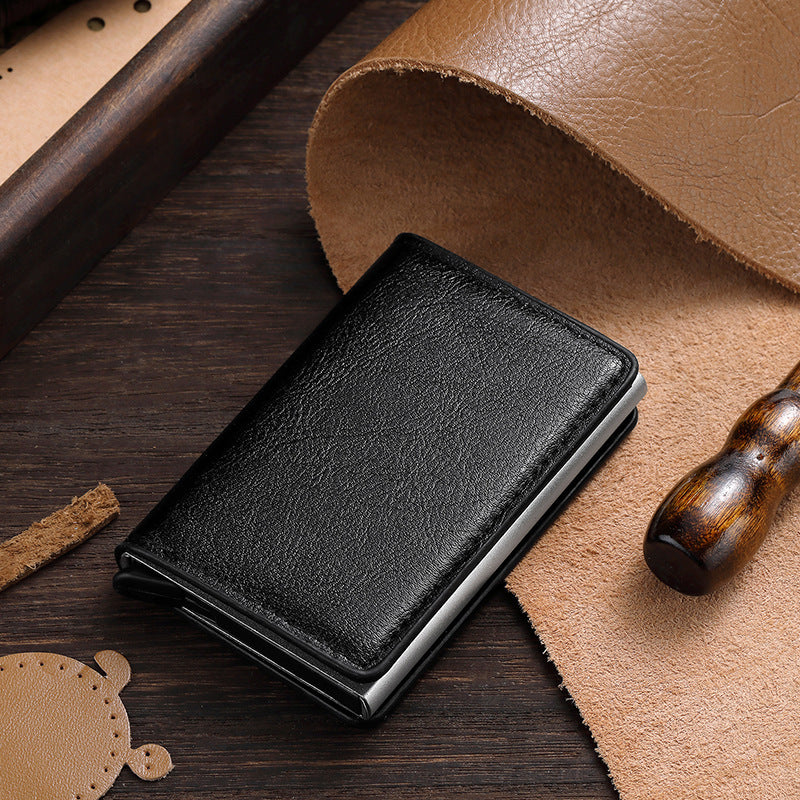 Women's & Men's & Metal Automatic Pop-up Cassette Refined Card Holder