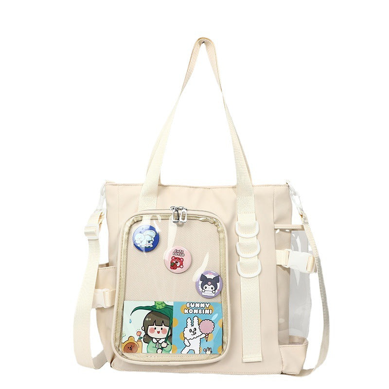 Mori Style Cartoon Easy Matching Transparent Shoulder Bags