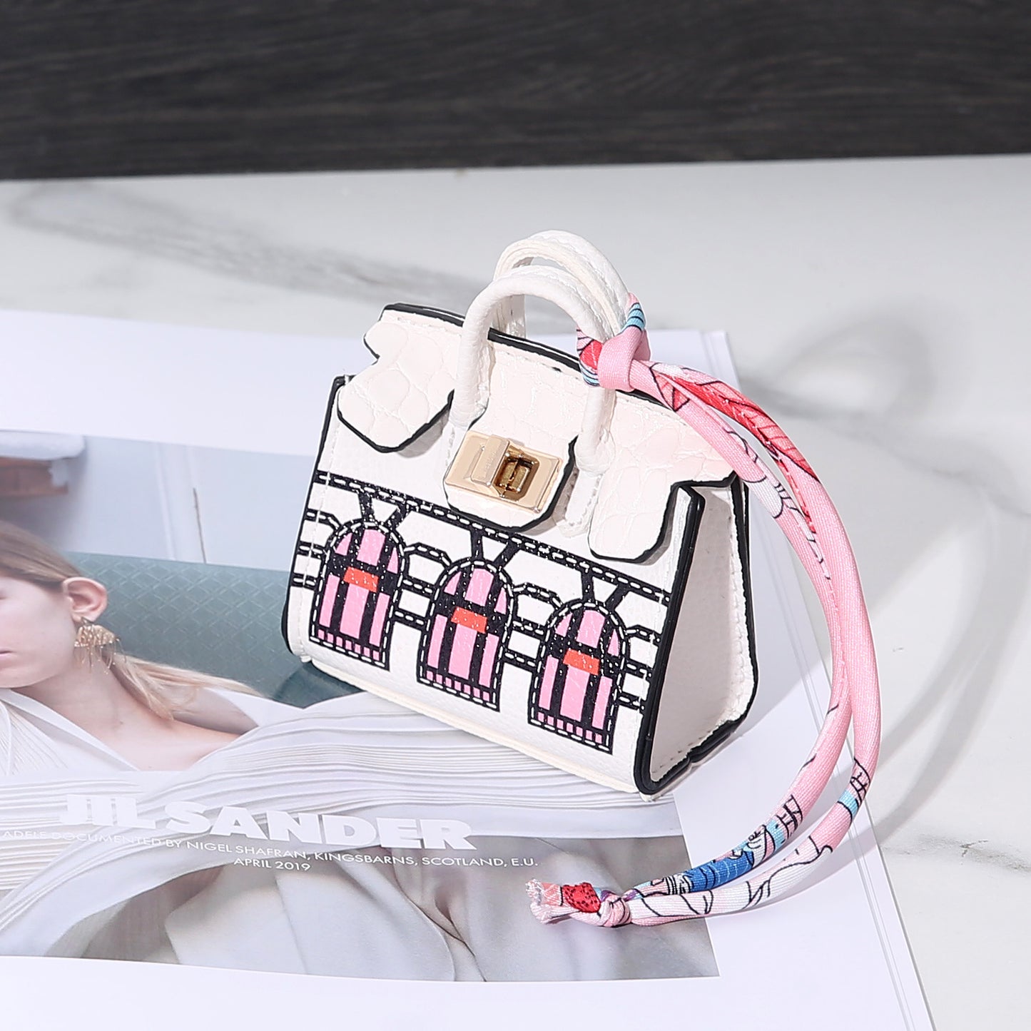 Mini House Portable Carrying Strap Headset Coin Purses
