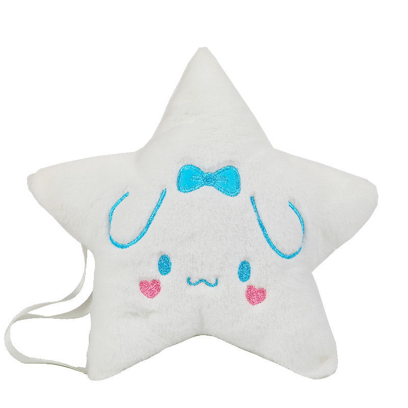 Cute Pentagram Plush Female Soft Clow Backpacks