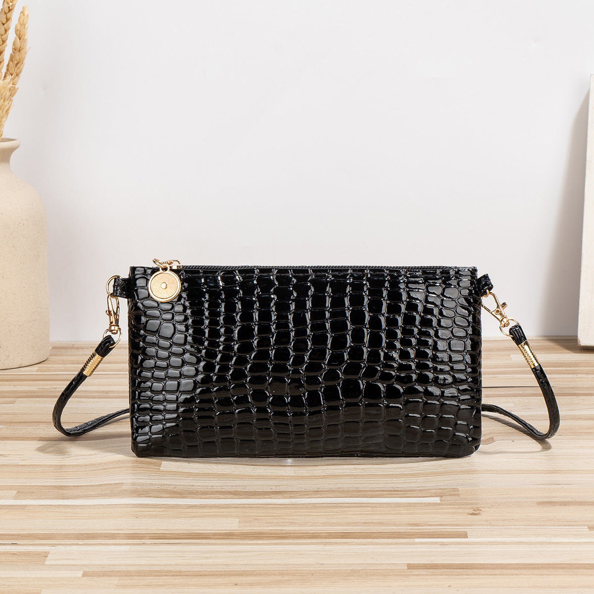Crocodile Pattern Clutch Mini Female Mobile Crossbody Bags