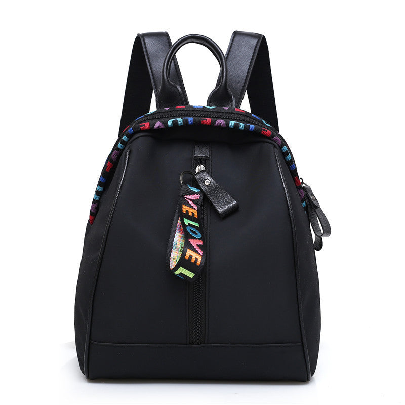 Women's Oxford Cloth Spring Korean Fashion Ribbon Solid Color Backpacks