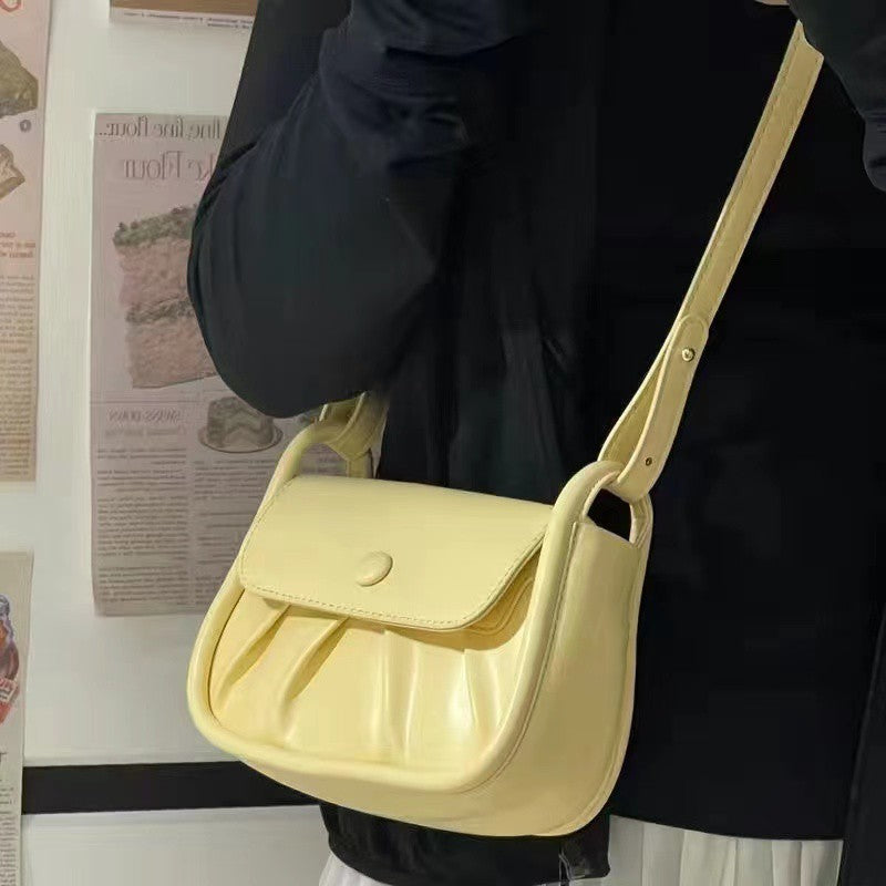Women's Fashionable Design Textured Pleated Underarm Backpacks