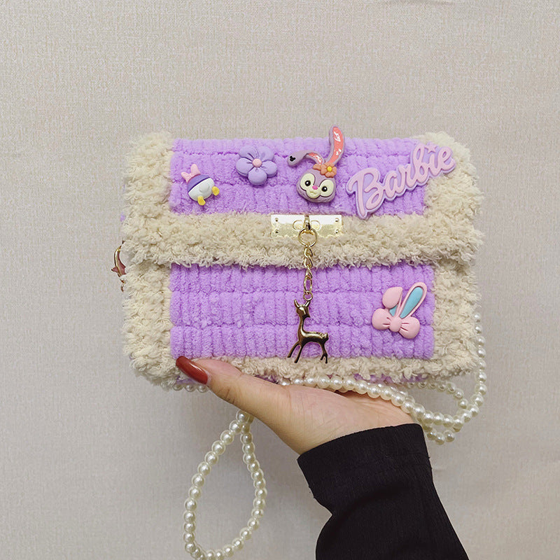 Hand-woven Cartoon Homemade Material For Free Crossbody Bags