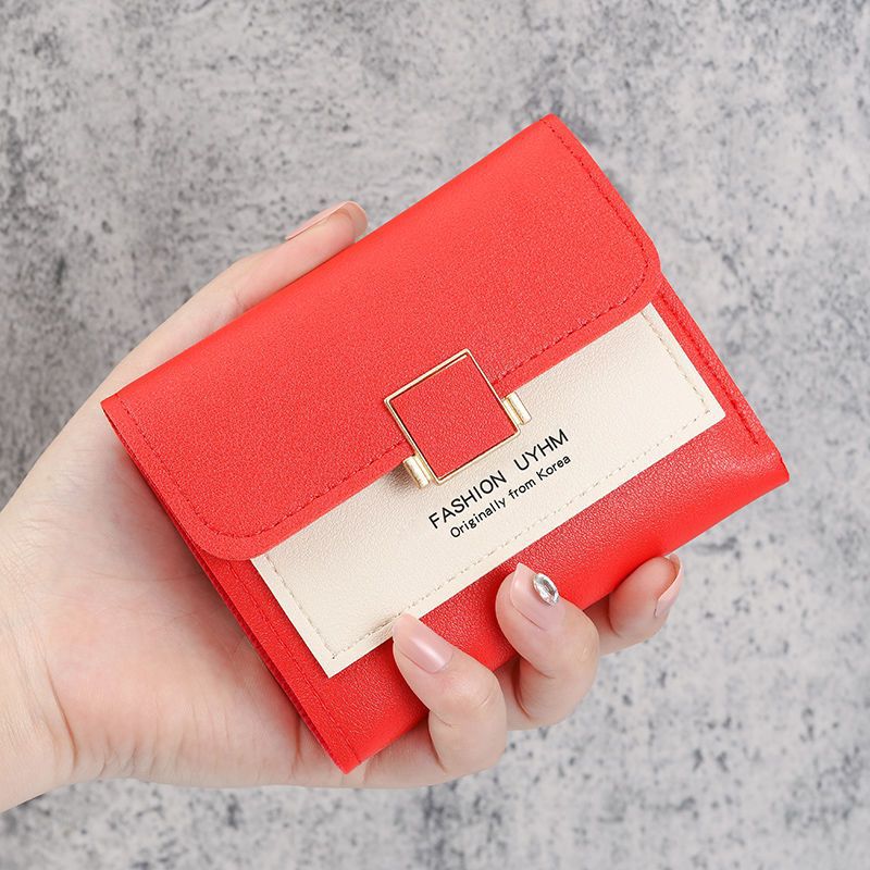Simple Female Korean Portable Fresh Folding Ladies Wallets