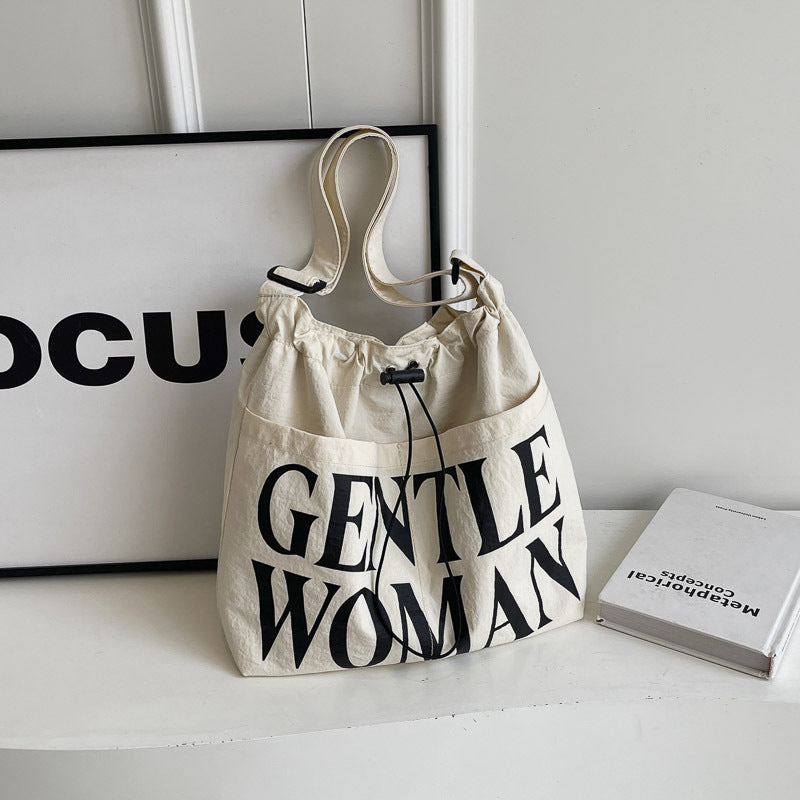 Unique Slouchy Letter Printing Simple Fashion Shoulder Bags