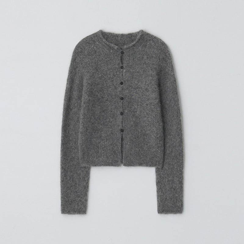 Women's Alpaca Korean Style Commuter Solid Color Idle Cardigans