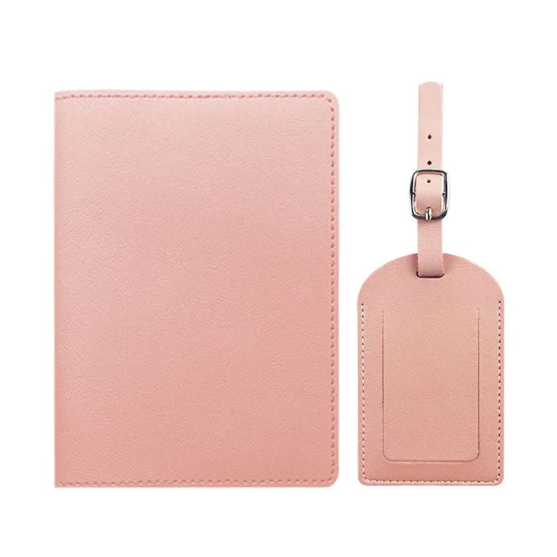 Leather Boarding Passport Baggage Tag Set Id Package
