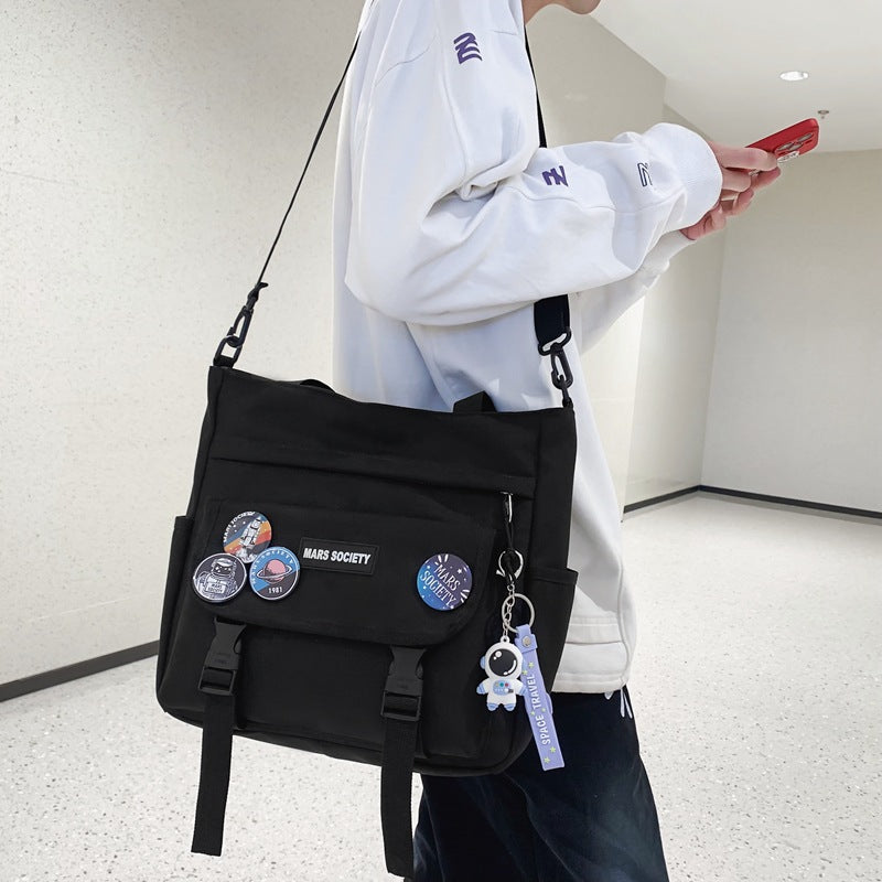 Women's & Men's & Cram Style Couple Color Matching Fashion Korean Crossbody Bags