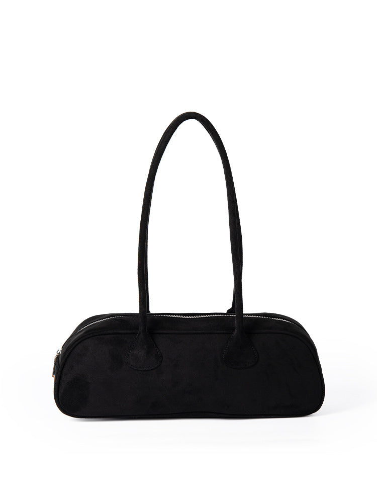 Women's Suede Baguette Fashionable Soft Vintage Plush Shoulder Bags