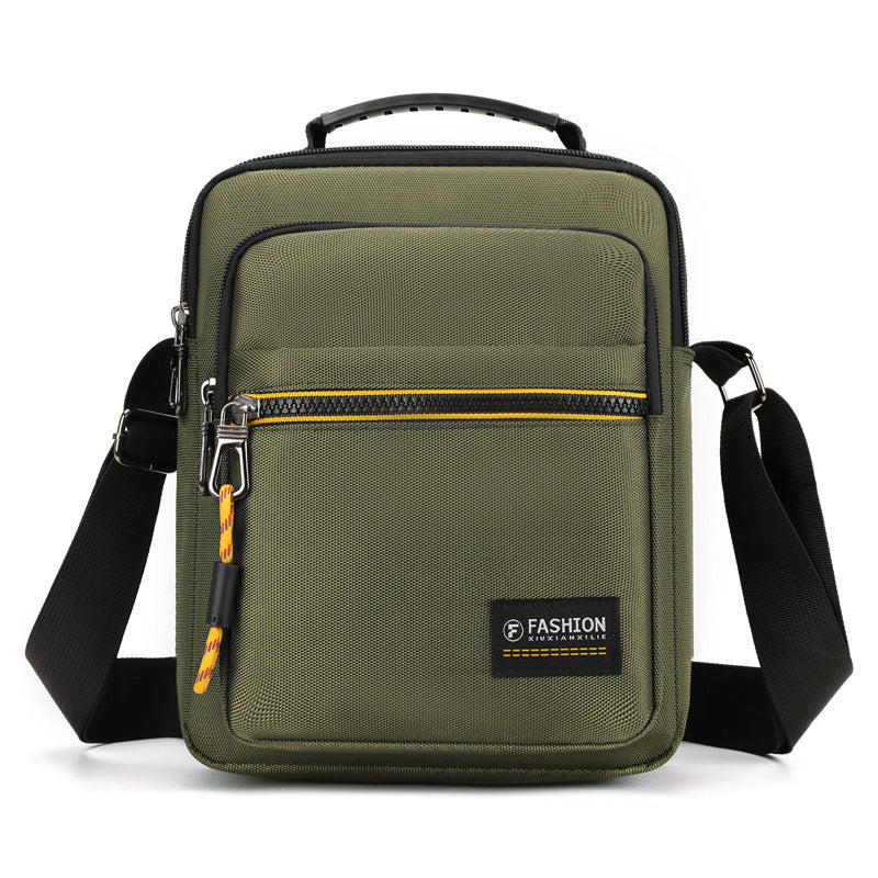 Men's Simple Waterproof Korean Style Trendy Contrast Men's Shoulder Bags
