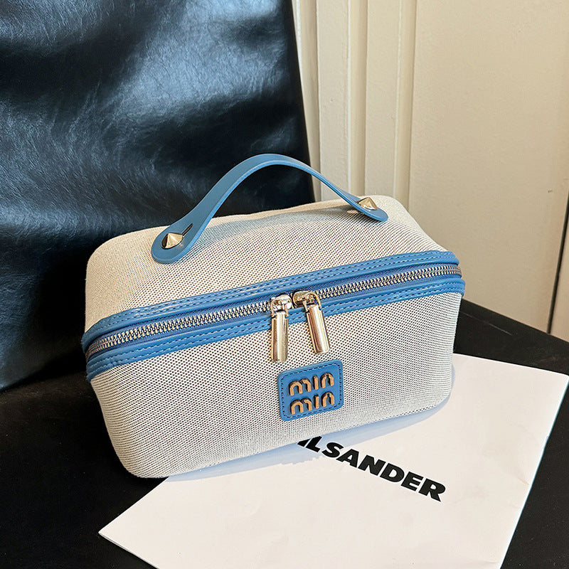 Luxury Canvas Portable Storage Large Capacity High-grade Cosmetic Bags