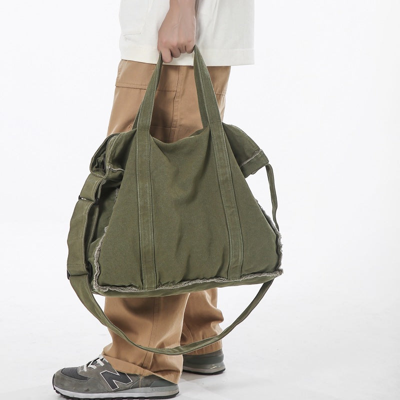 Women's & Men's & Retro Large Capacity Personalized Frayed Bags