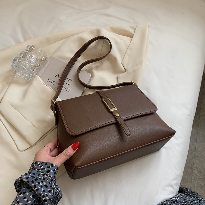 Women's Retro Large Capacity Fashionable Simple Textured Bags