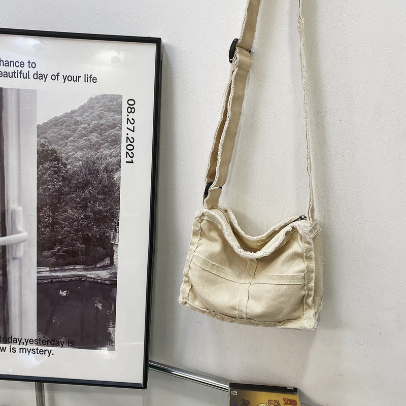 Women's Style Lazy Canvas Retro Distressed Frayed Bags