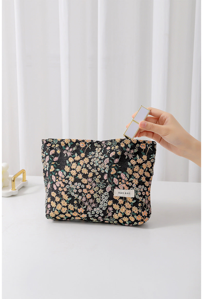 Niche Style Starry Jacquard Portable Makeup Cosmetic Bags