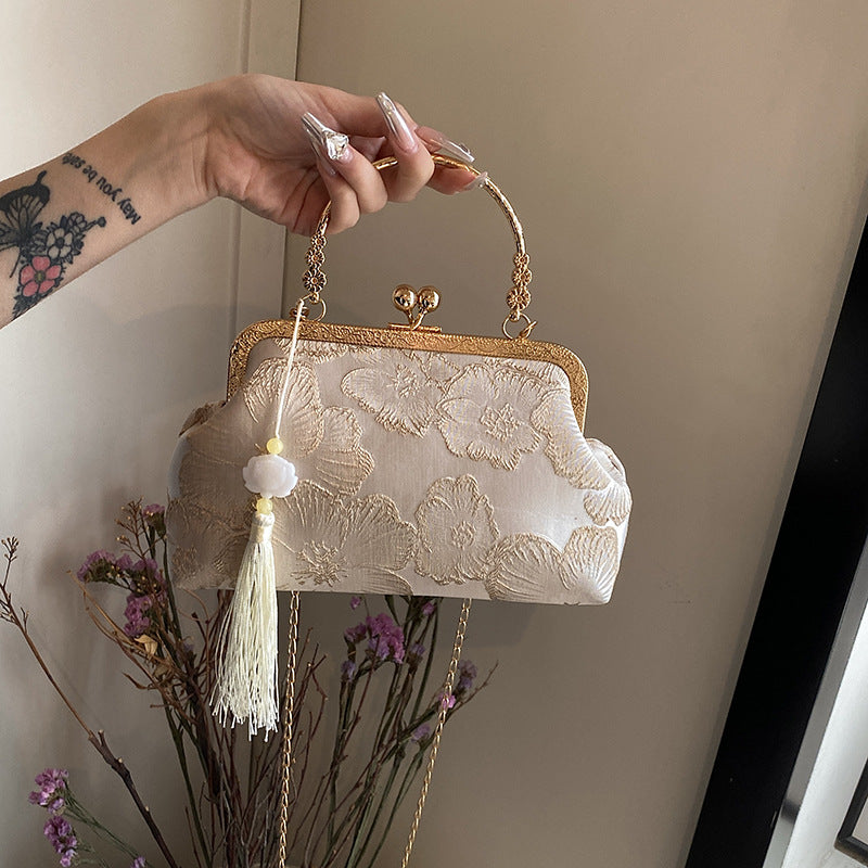 Style With Cheongsam Elegant Big Flower Crossbody Bags
