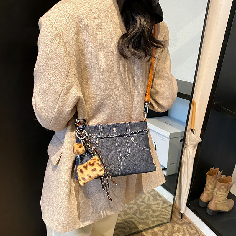 Women's Denim Pouch Trendy Retro Minority Texture Crossbody Bags