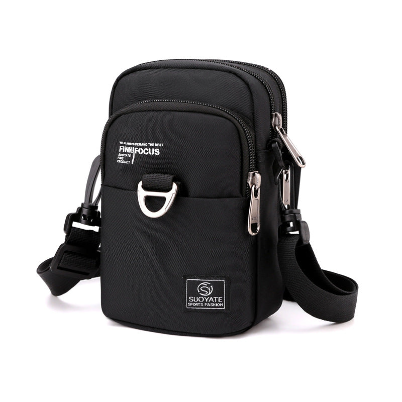 Men's Single Solid Color Mobile Lightweight Leisure Men's Messenger Bags