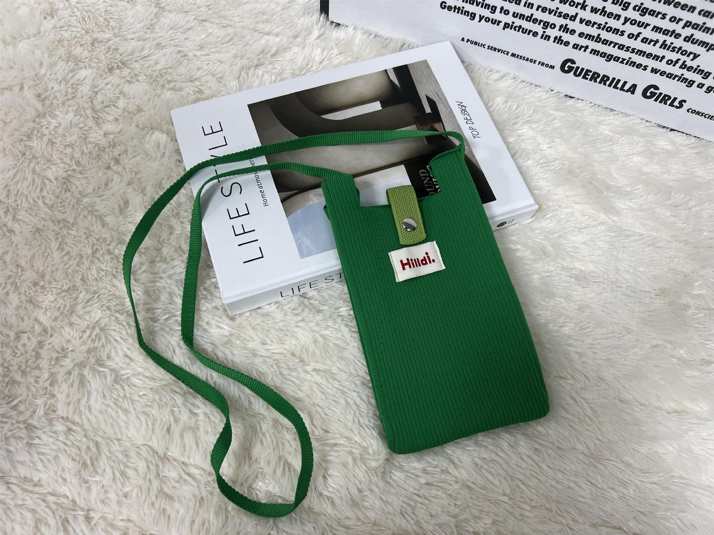Spring Solid Color Cell Vertical Mini Simple Change Phone Bags