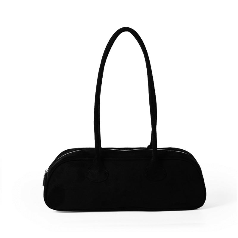 Women's Suede Baguette Fashionable Soft Vintage Plush Shoulder Bags