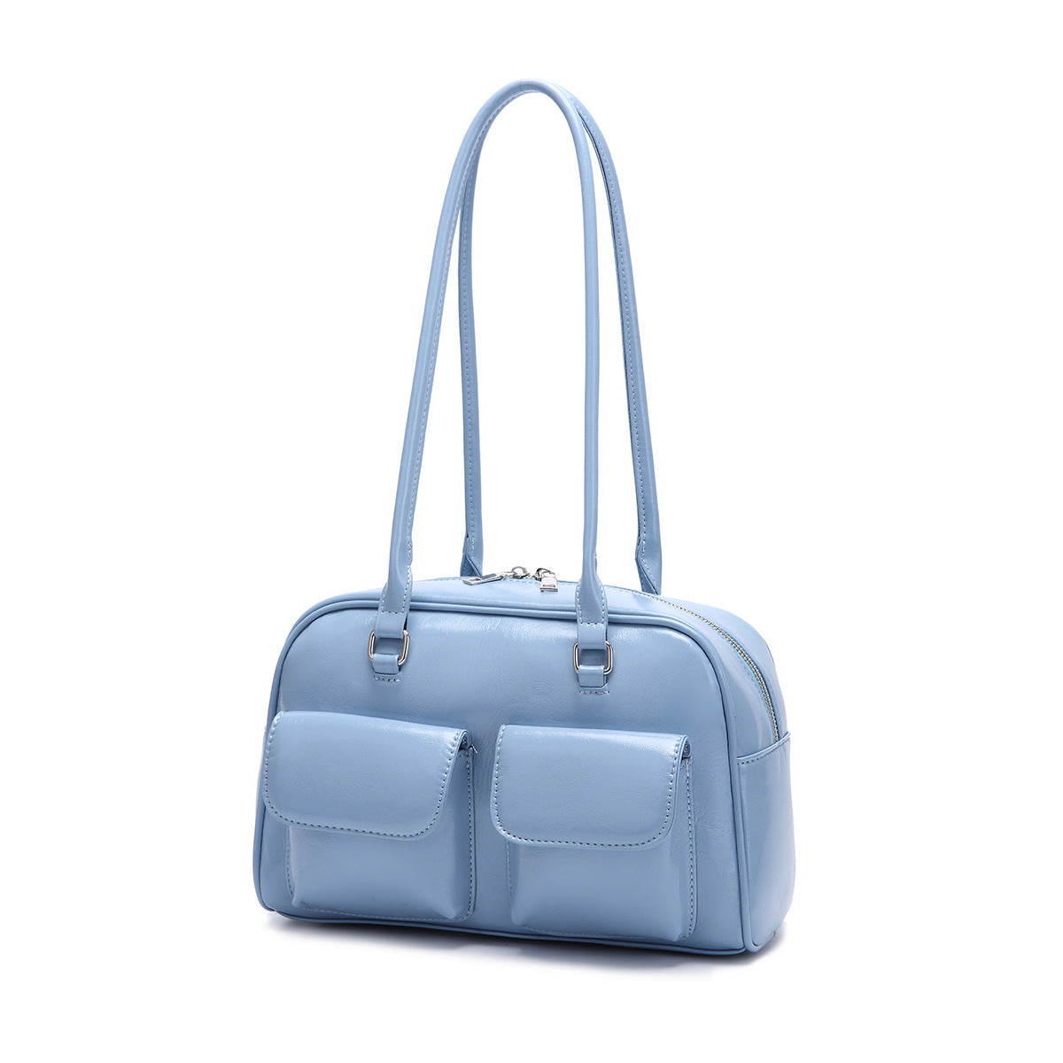 Women's Retro Portable Underarm Oil Wax Leather Shoulder Bags