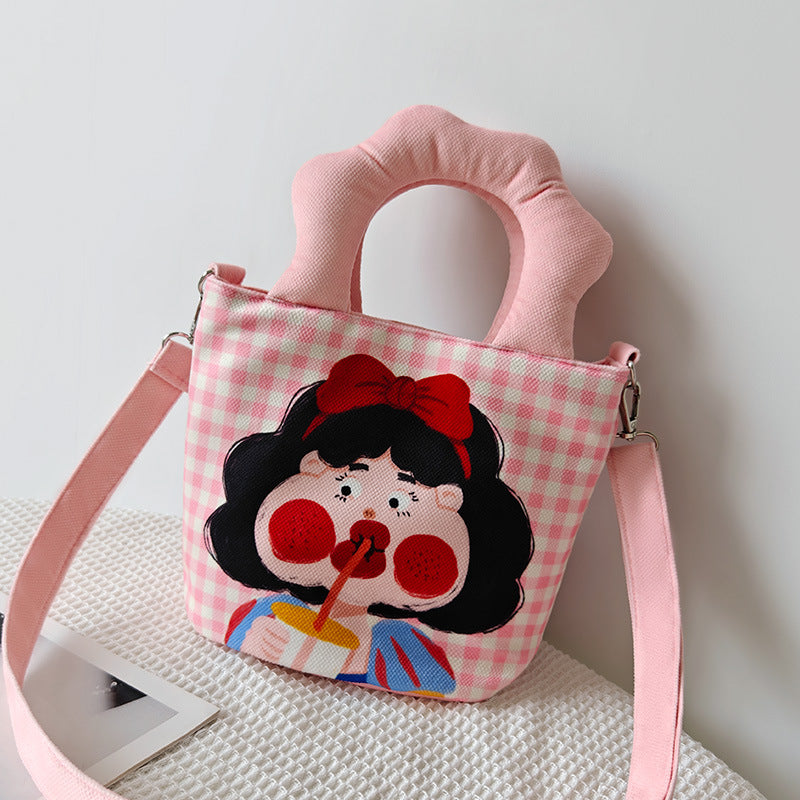 Women's Summer Cartoon Funny Striped Plaid Bags