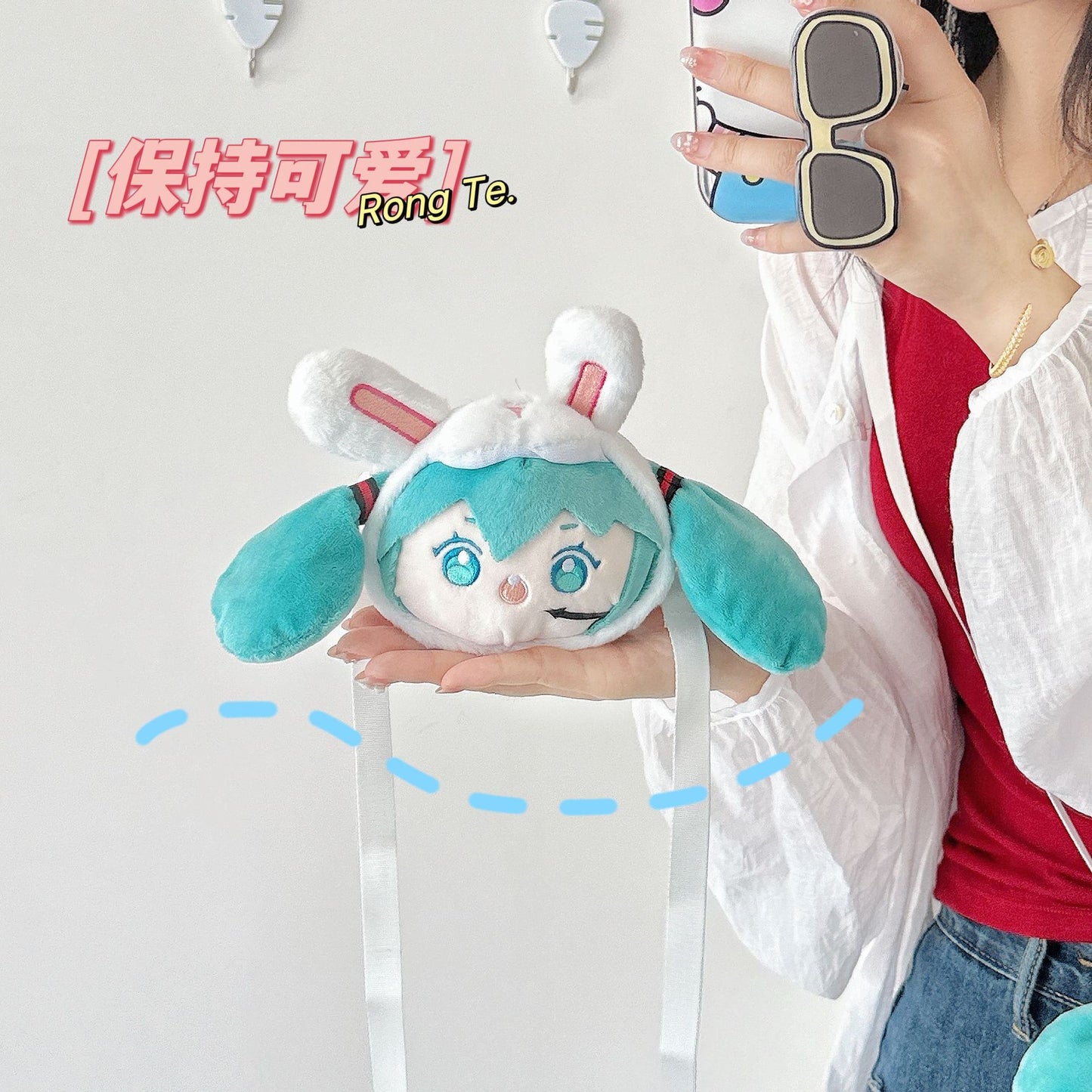 Two-dimensional Q Version Cute Cartoon Doll Crossbody Bags