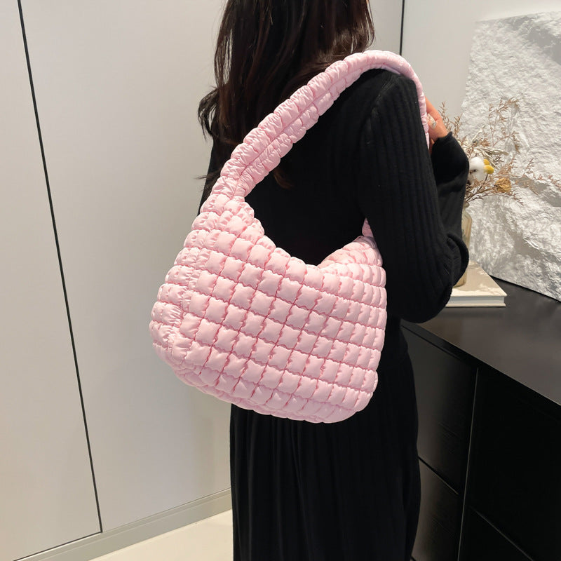 Style Fashionable Pleated Cloud Niche Bubble Shoulder Bags