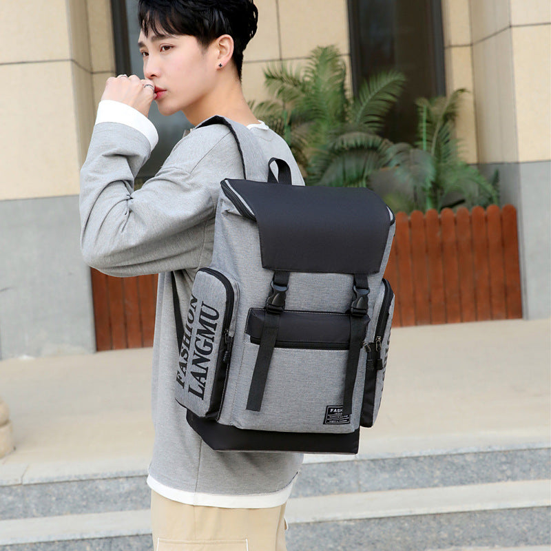 Men's Large Capacity Computer Tooling Style Leisure Backpacks