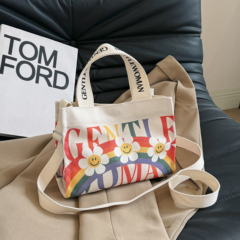 Classy Glamorous Letter Commuter Fashion Canvas Shoulder Bags